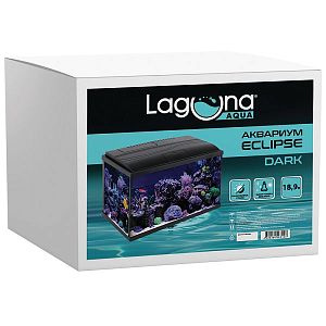 Аквариум Laguna Eclipse Dark, черный тонированный, 18,9&nbsp;л, 412х208&times;254&nbsp;мм