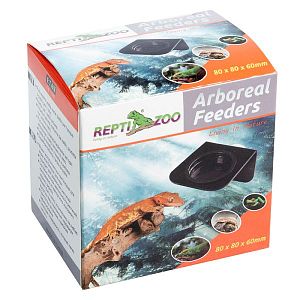 Кормушка Repti-Zoo террариумная на присосках, 80х80×62 мм, одинарная