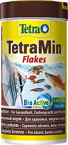 TetraMin основной корм для всех видов аквариумных рыб, хлопья 250 мл