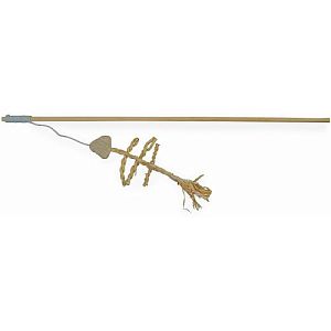 COMFY GAIA Удочка со скелетом рыбки для кошек, 40 см
