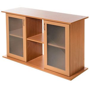 Тумба под аквариум LUX 264&nbsp;л, прямая, ДСП с&nbsp;2&nbsp;тонированными стеклянными дверцами МДФ,&nbsp;бук