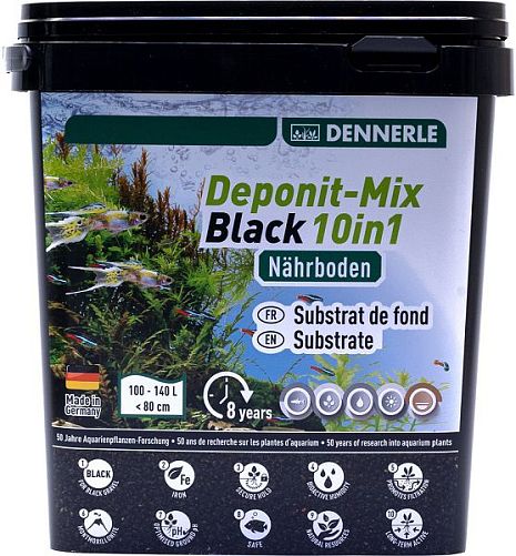 Субстрат питательный Dennerle Deponitmix Professional Black 10in1, 4,8 кг
