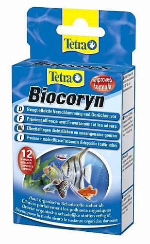 Кондиционер Tetra BIOCORYN для разложения органики на объем 600 л, 12 капсул