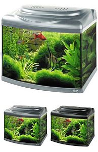Аквариум Hailea панорамный+фильтр BEAUT-700, 105 л, серебряный
