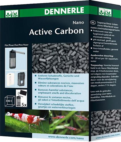 Уголь активированный Dennerle Nano ActiveCarbon для миниатюрных фильтров, 300 мл