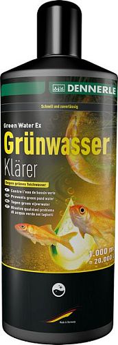 Средство Dennerle Green Water Ex для борьбы с "цветением" воды в садовом пруду на 20000 л, 1 л