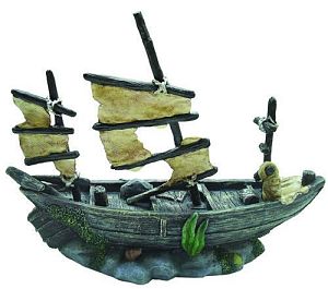 Декор Prime «Затонувший парусник», пластик, 240х80×180 мм