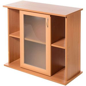 Тумба под аквариум LUX 120&nbsp;л, прямая, ДСП с&nbsp;1&nbsp;тонированной стеклянной дверцей МДФ,&nbsp;бук