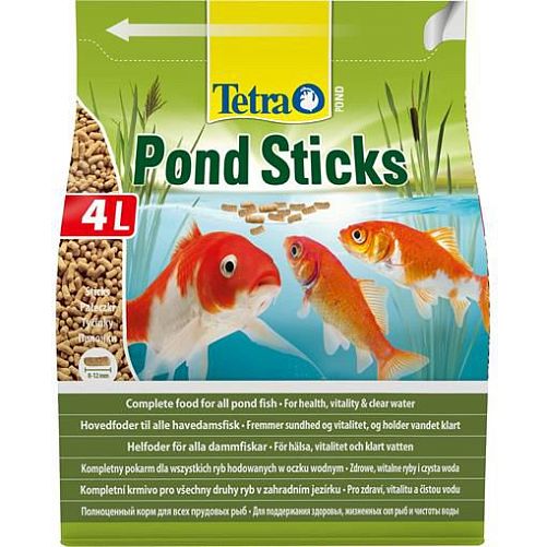 Корм основной Tetra Pond Sticks для прудовых рыб, гранулы, 4 л