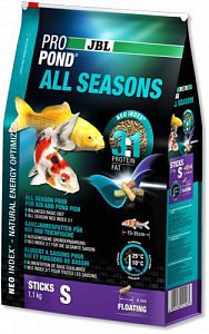 Корм JBL ProPond All Seasons S основной всесезонный для мелких карпов кои, палочки 1,1 кг  (6 л)