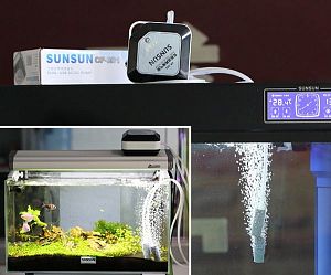 Компрессор SunSun CP-202&nbsp;AC/DC регулируемый, двухканальный, 1,5&nbsp;Вт, 2&times;2,5&nbsp;л/мин