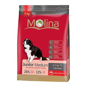 Корм Molina Junior Medium для щенков средних пород