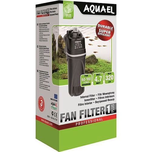 Aquael FAN-1 plus внутренний аквариумный фильтр, 320 л/ч