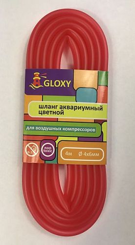 Шланг воздушный GLOXY Красный, 4х6 мм, длина 4 м