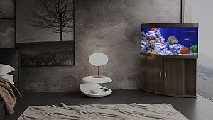 Аквариум Псевдоморе с тумбой STELLEX AQUA 400, угловой, 400 л, 91х91×150 см