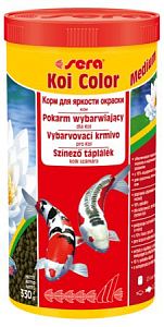 Корм Sera KOI COLOR medium для яркой окраски кои, средние гранулы 1 л