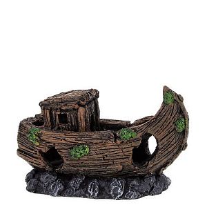 Декор Prime &laquo;Затонувший баркас&raquo;, пластик, 255х145&times;165&nbsp;мм