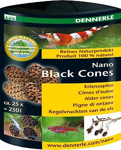 Ольховые сережки Dennerle Nano Black Cones, 25 шт.