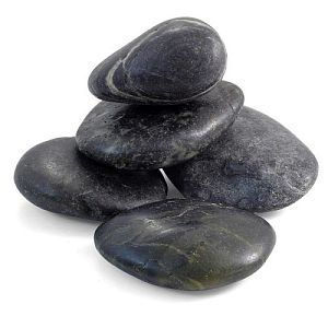 Галька Laguna черная S/BВ, 1 кг, 50−80 мм