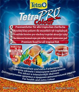 TetraPro Color Crisps специальный корм для яркого окраса всех видов аквариумных рыб, чипсы 12 г