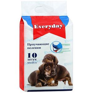 Пеленки EVERYDAY гелевые для животных, 60×45 см, 10 шт.