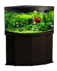 Пресноводный аквариум с&nbsp;тумбой STELLEX AQUA 400, угловой, 400&nbsp;л, 91х91&times;150&nbsp;см