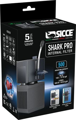 Внутренний фильтр SICCE  "Shark PRO" для аквариумов до 140 л, 500 л/ч
