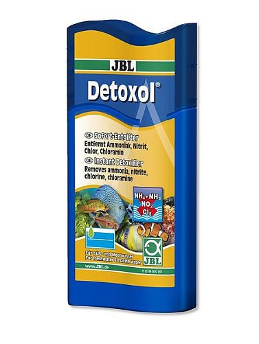 Препарат JBL Detoxol для быстрой нейтрализации токсинов в аквариуме,  250 мл на 1000 л