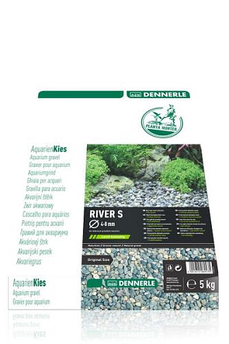 Dennerle Nature Gravel PlantaHunter River S натуральный гравий для аквариума, фракция 4-8 мм, 5 кг