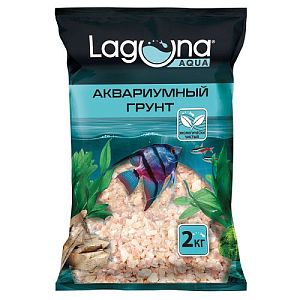 Грунт Laguna серо-розовый меланж, 2 кг, 3−4 мм