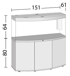Аквариум JUWEL Вижн 450 LED черный, 450 л, 151х61×64 см