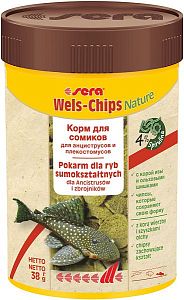 Основной корм Sera WELS CHIPS для придонных рыб, чипсы 100 мл