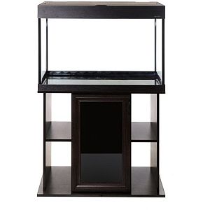 Тумба под аквариум LUX 120&nbsp;л, прямая, ДСП с&nbsp;1&nbsp;тонированной стеклянной дверцей МДФ,&nbsp;бук