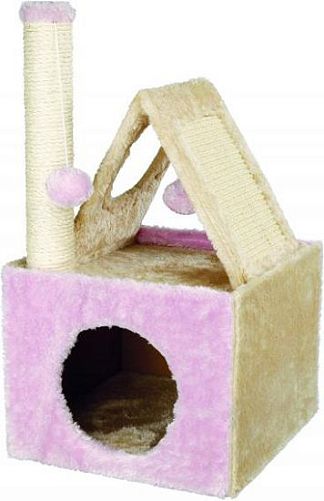 Домик TRIXIE Ivat для кошки, 56 см, бежевый, розовый