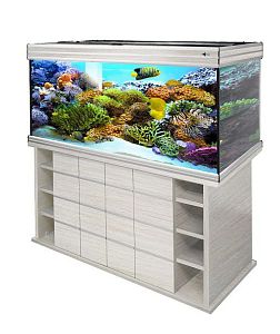 Морской аквариум с&nbsp;тумбой STELLEX AQUA 450, 450&nbsp;л, 151х56&times;142&nbsp;см