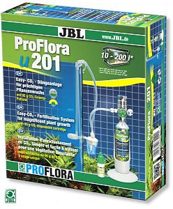 JBL ProFlora u201 система СО2 для аквариумов от 10 до 200 литров со сменным баллоном 95 г