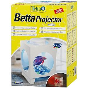 Tetra Betta Projector аквариум белый, свет на батарейках, 1,8 л