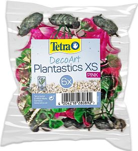 Растение пластиковое мини Tetra DecoArt Plant XS M Pink Refil розовое, 6 см, 6 шт.