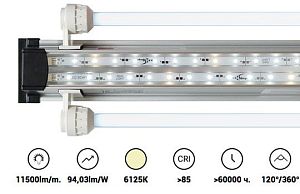 Светильник LED SCAPE HYBRID MAXI LIGHT, LED 55,4Вт и&nbsp;T5HO 2х54Вт, 125&nbsp;см