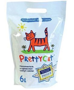 Наполнитель PrettyCat Wood Granules древесный для кошачьего туалета