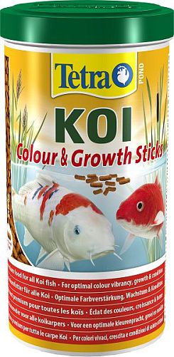 для прудовых рыб Tetra Корм Tetra Pond KOI Colour&Growth Sticks гранулы для роста, 1 л