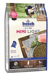 Корм Bosch Adult Mini Light для взрослых собак маленьких пород с избыточным весом (до 15 кг)