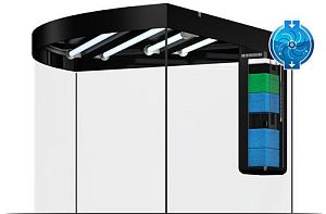 Аквариум JUWEL Trigon LED 350 белый, 350 л, 123х87×64,5 см