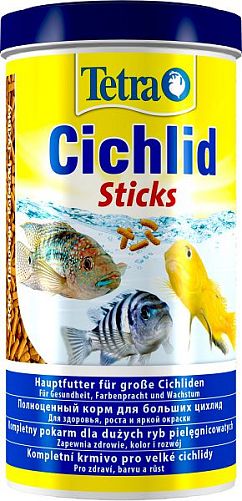 TetraCichlid Sticks основной корм для цихлид и других крупных рыб, палочки 1 л