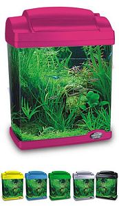Аквариум детский Hailea акриловый, фильтрация/свет, 6,6&nbsp;л, розовый