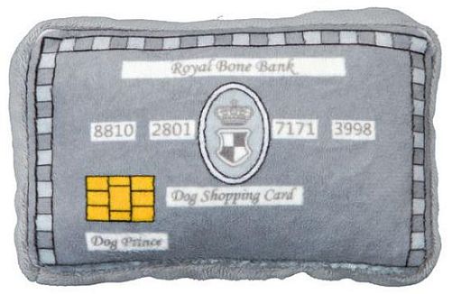Игрушка TRIXIE Кредитная карта Prince, 12 см, плюш, серый