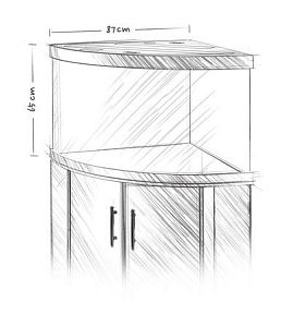 Аквариум JUWEL Trigon LED 350 белый, 350 л, 123х87×64,5 см