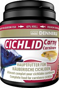 Dennerle Cichlid Carny основной корм для плотоядных цихлид, гранулы 500 г