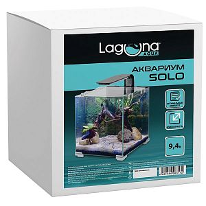 Аквариум Laguna Solo, черный, 9,4 л, 243х203×233 мм