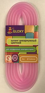 Шланг воздушный GLOXY Розовый, 4×6 мм, длина 4 м